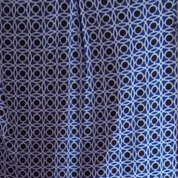 Blue and black button down blouse by notations - Picture 3 of 5